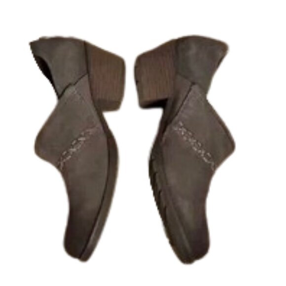 NWOT Earth Origins "Opal Shootie" Clogs in Brown/Gray Suede many features, sz 11 - Picture 2 of 11